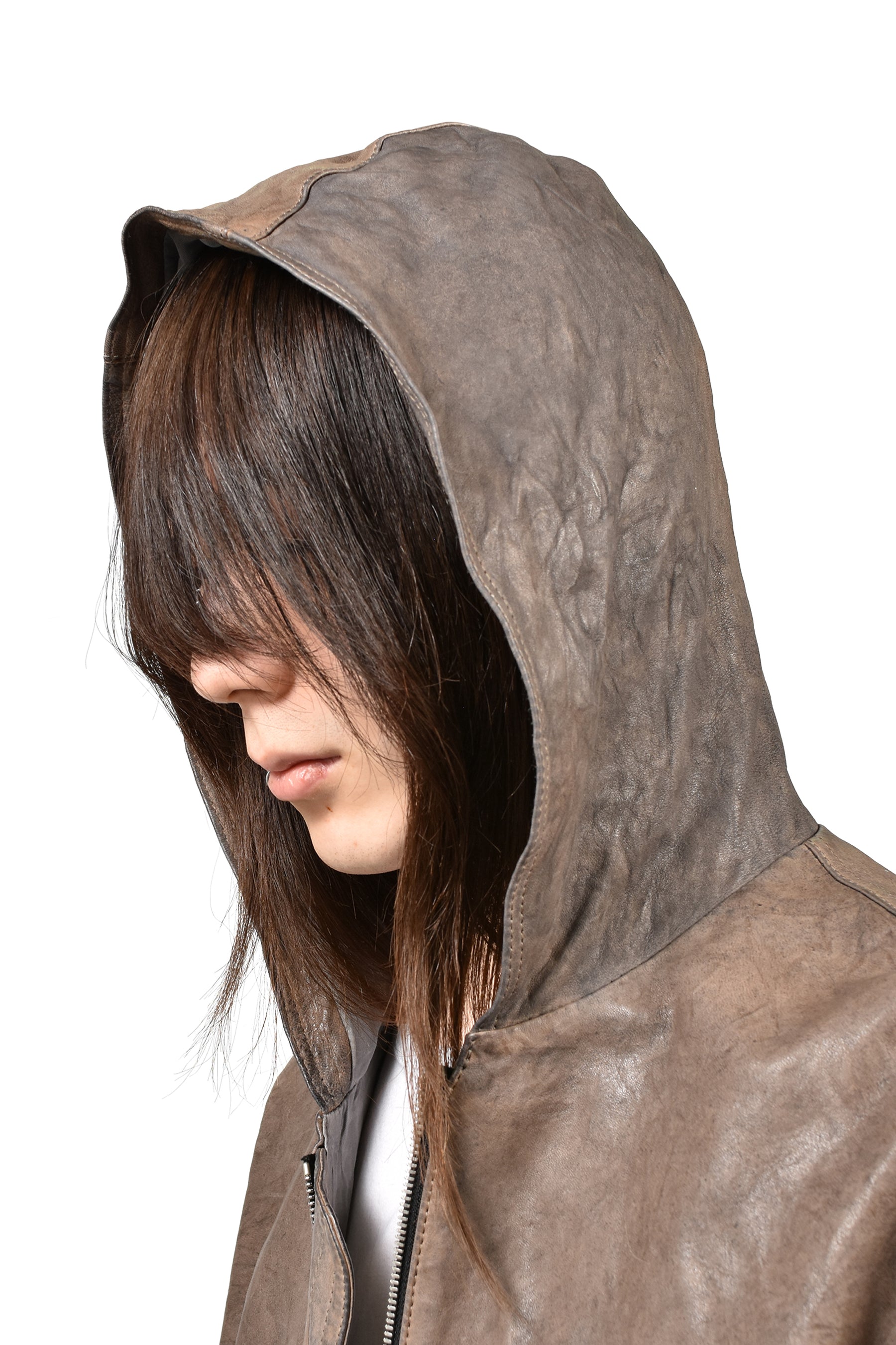 LEATHER BOMBER JACKET / BRW