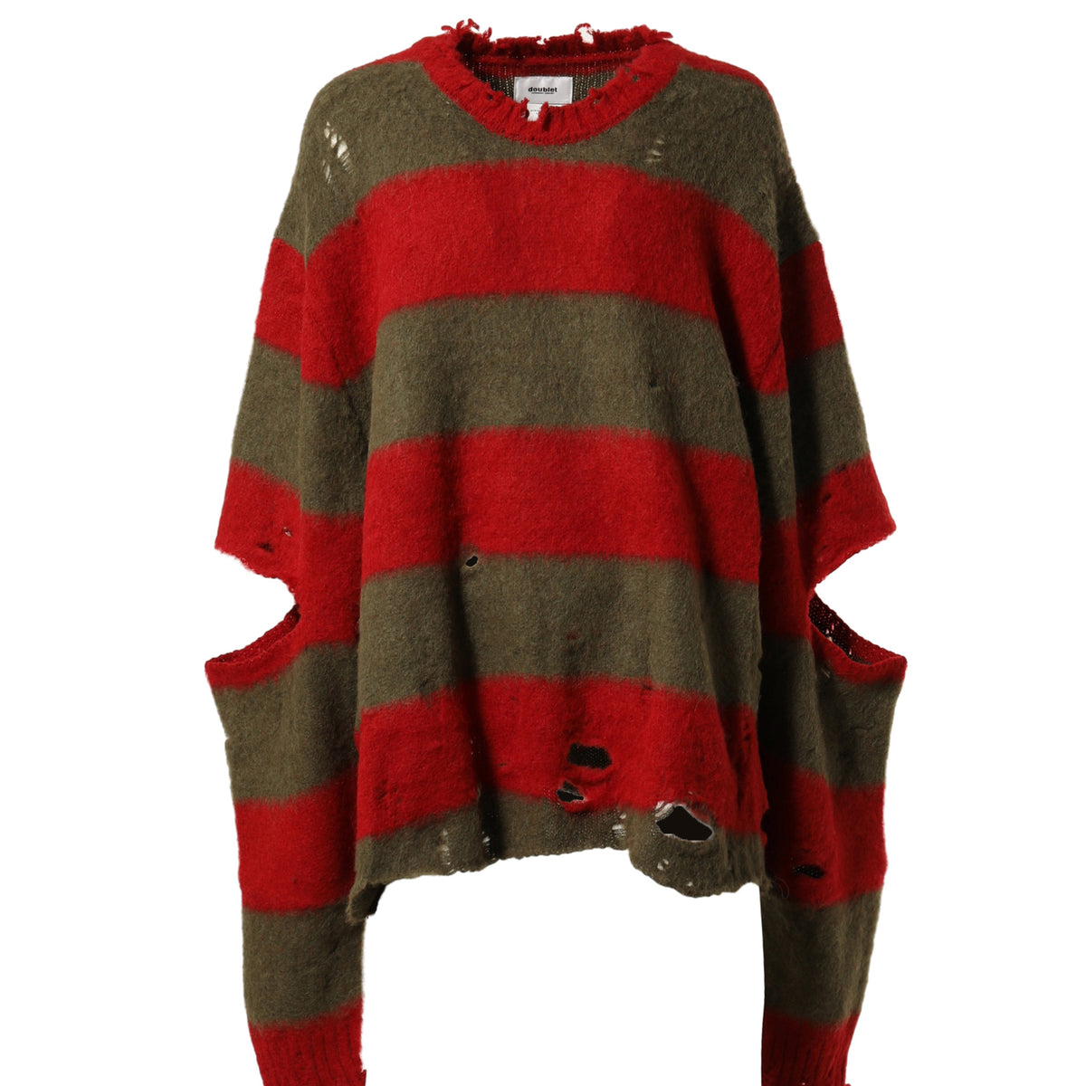 doublet FW23 STRIPE OVERSIZE PULLOVER / RED KHA -NUBIAN