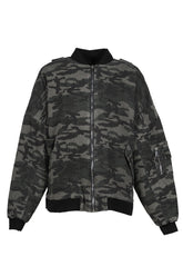 CAMO BOMBER JACKET / WOODLAN CAMO