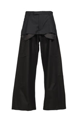 LAYERED TROUSERS / BLK/BLK
