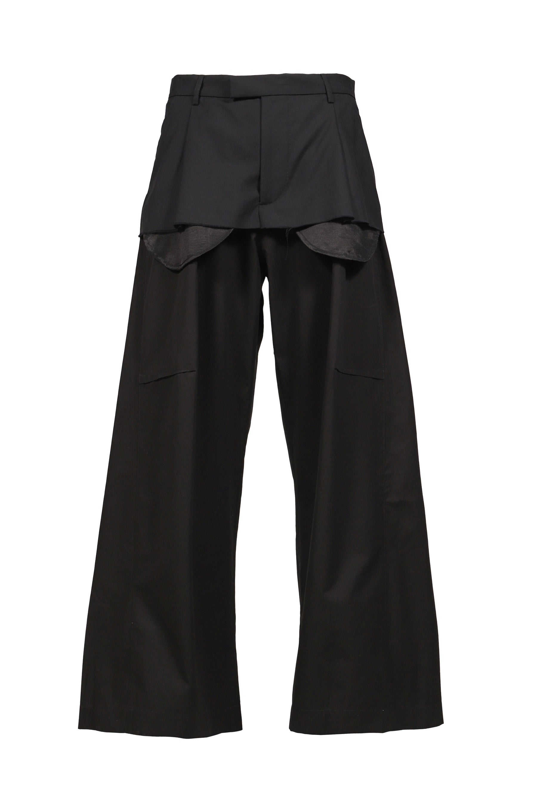 LAYERED TROUSERS / BLK/BLK