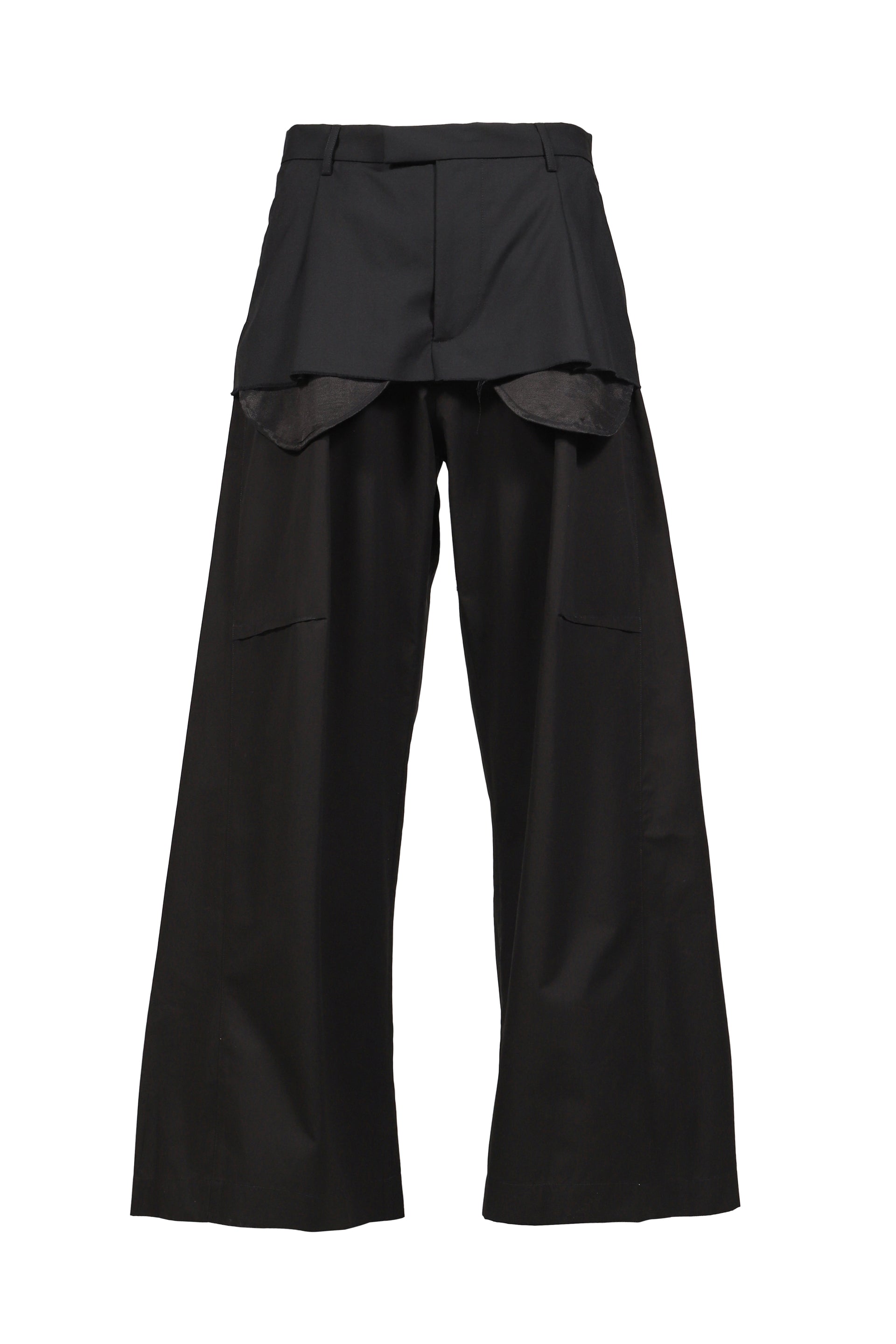 LAYERED TROUSERS / BLK/BLK