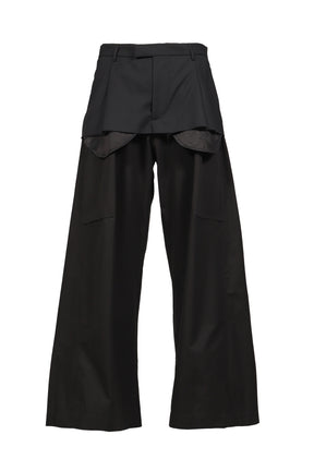 LAYERED TROUSERS / BLK/BLK