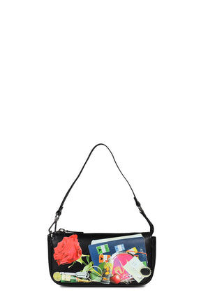 TROMPE L'OEIL POCHETTE BAG LEATHER / BLK