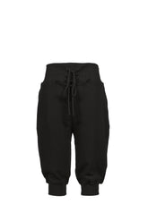 LACE-UP CAPRI SWEATS IN BLACK / BLACK