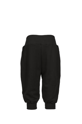 LACE-UP CAPRI SWEATS IN BLACK / BLACK
