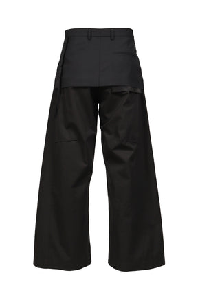 LAYERED TROUSERS / BLK/BLK