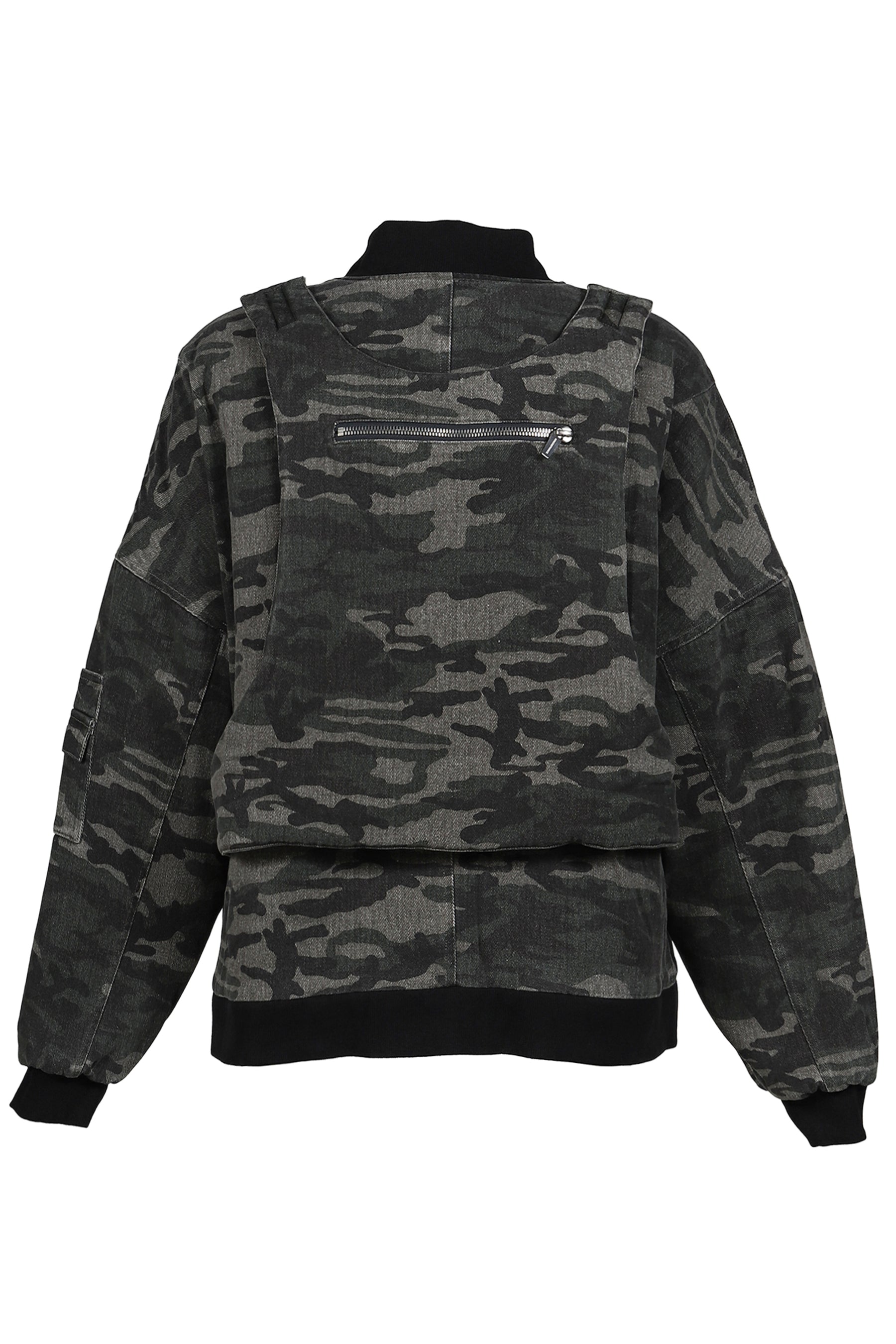 CAMO BOMBER JACKET / WOODLAN CAMO