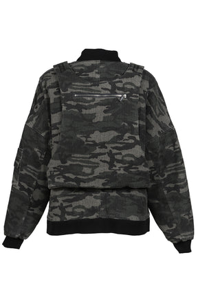 CAMO BOMBER JACKET / WOODLAN CAMO