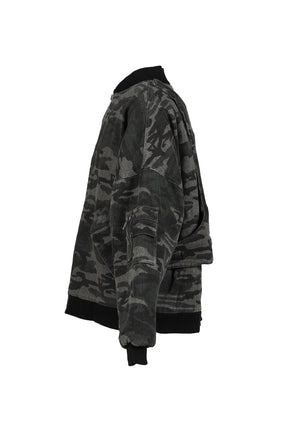 CAMO BOMBER JACKET / WOODLAN CAMO