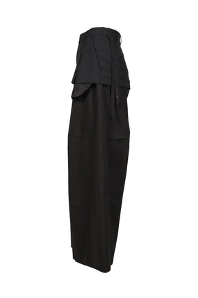 LAYERED TROUSERS / BLK/BLK