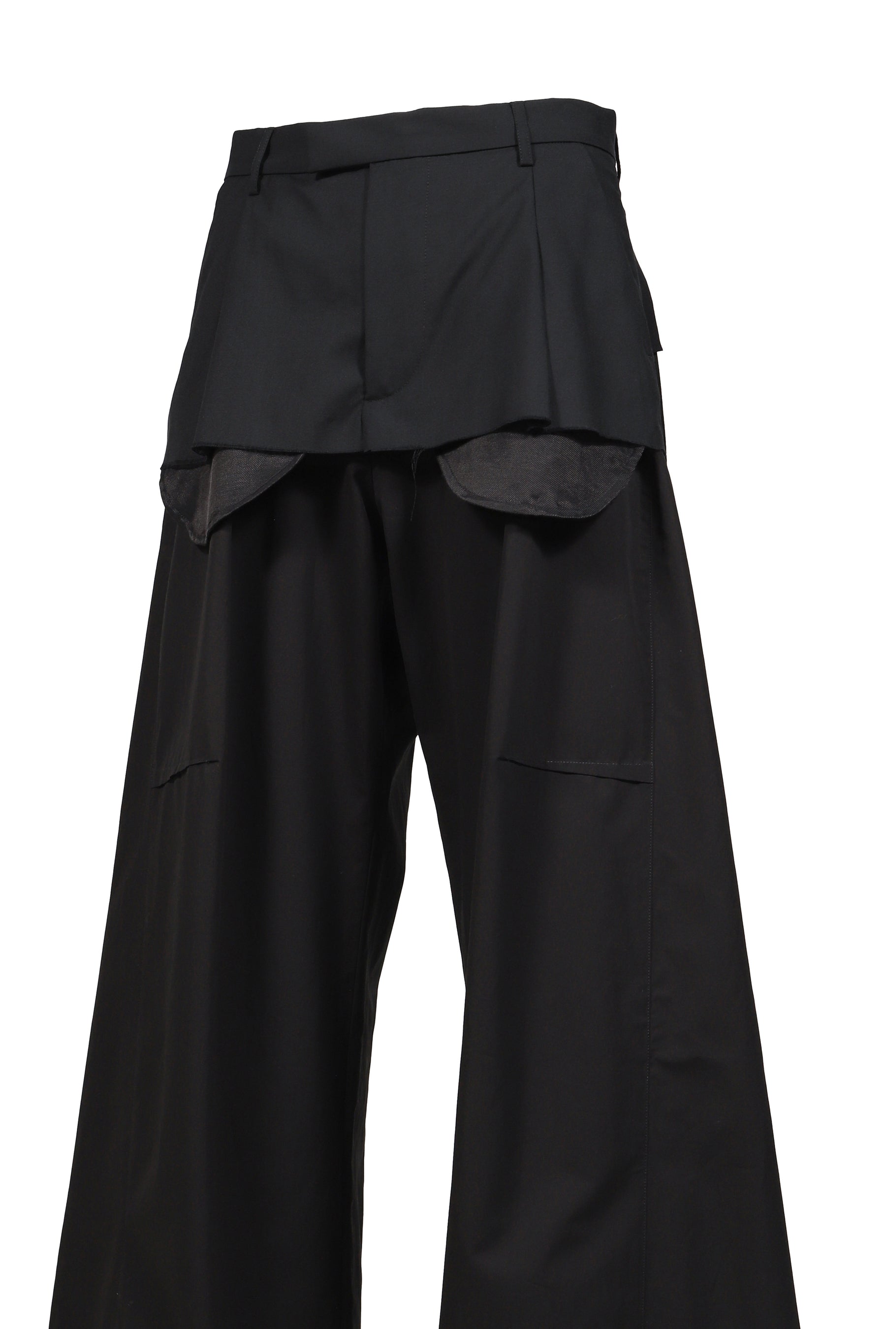 LAYERED TROUSERS / BLK/BLK