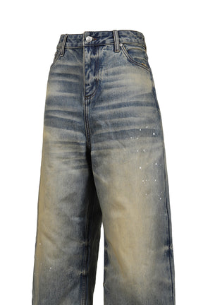 BAGGY DENIM TROUSERS / DIRT DENIM