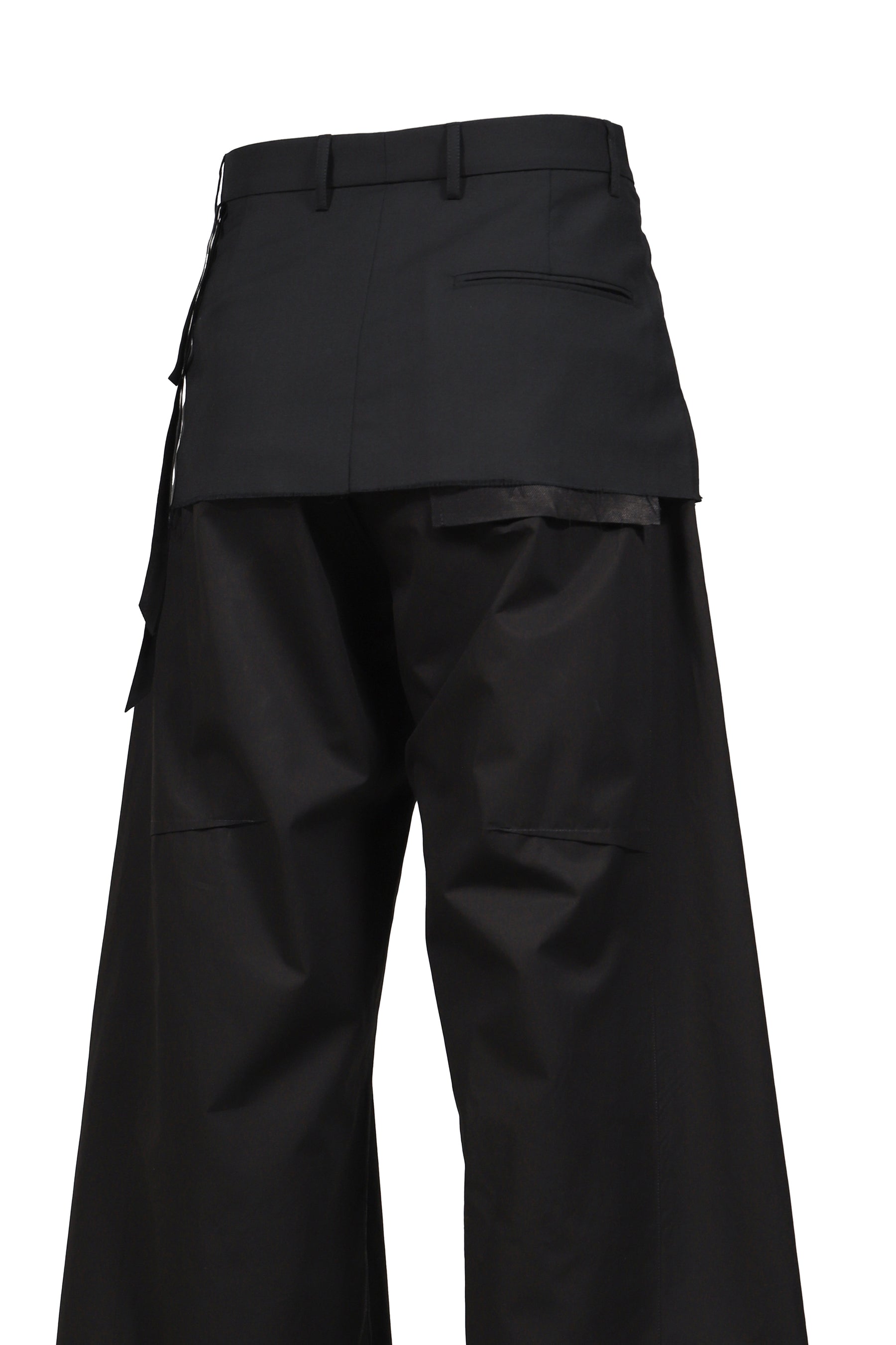 LAYERED TROUSERS / BLK/BLK