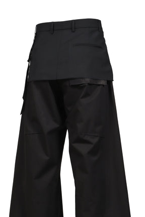 LAYERED TROUSERS / BLK/BLK