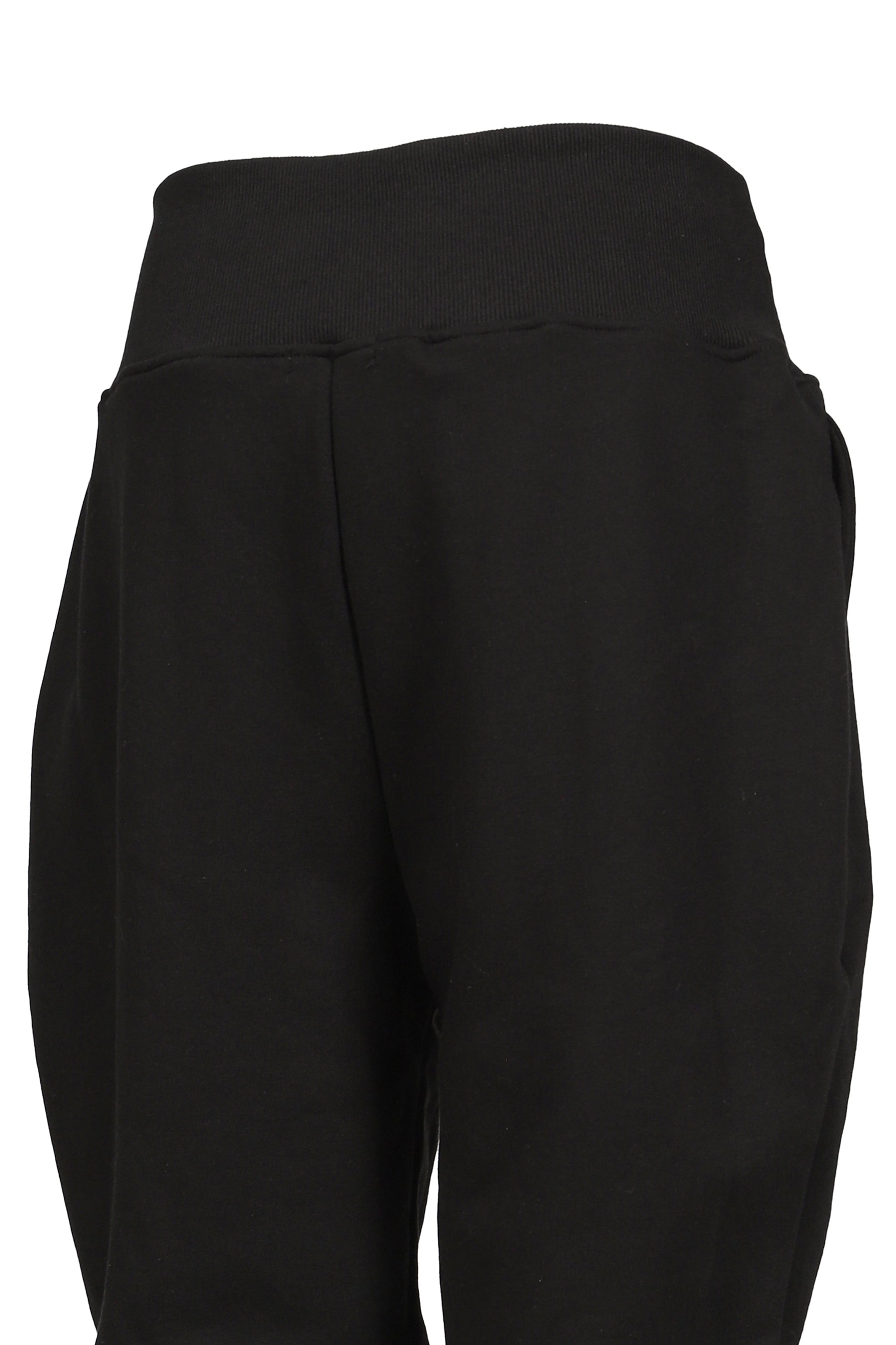 LACE-UP CAPRI SWEATS IN BLACK / BLACK