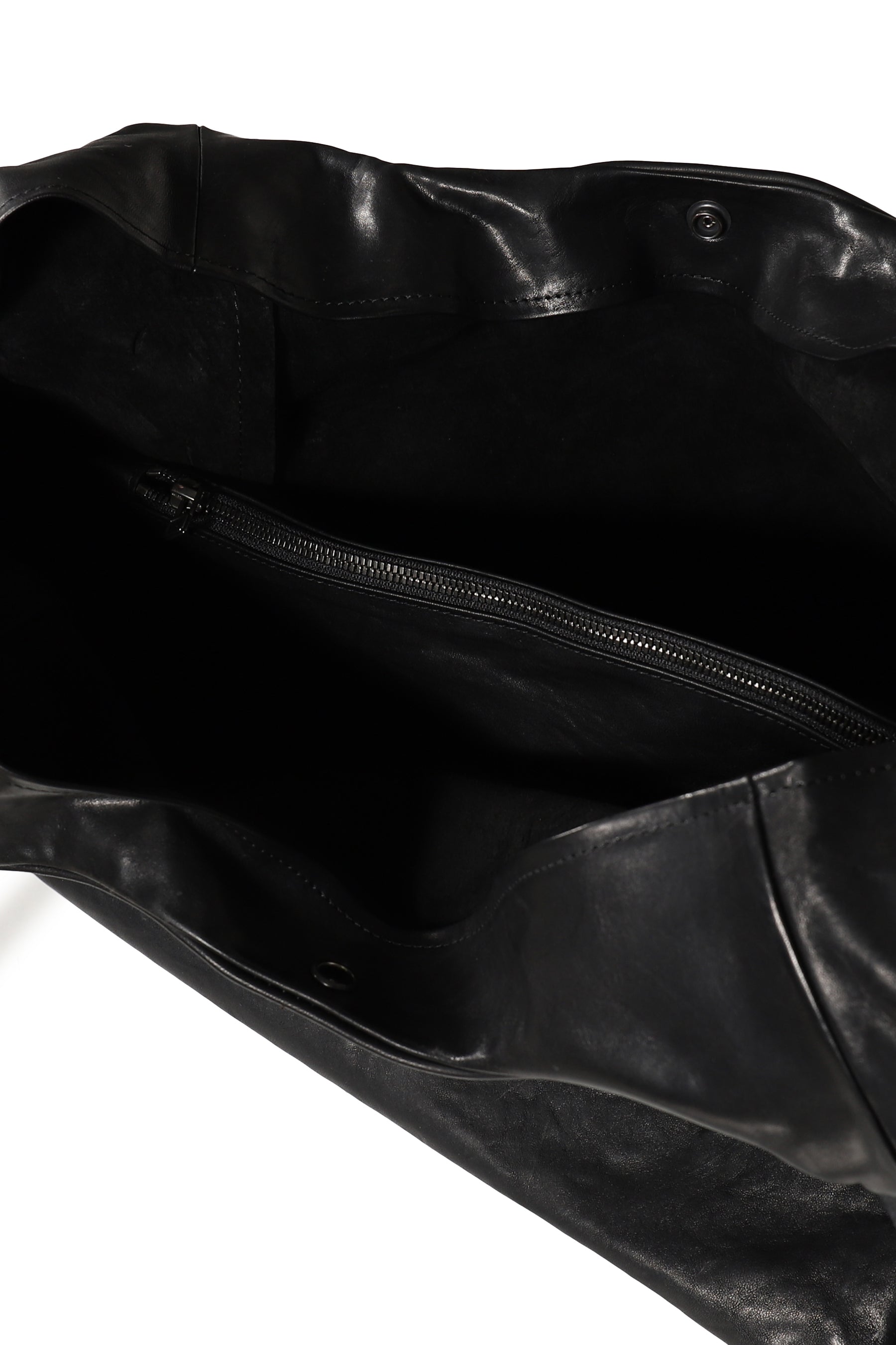 LEATHER SHOULDER BAG / BLK