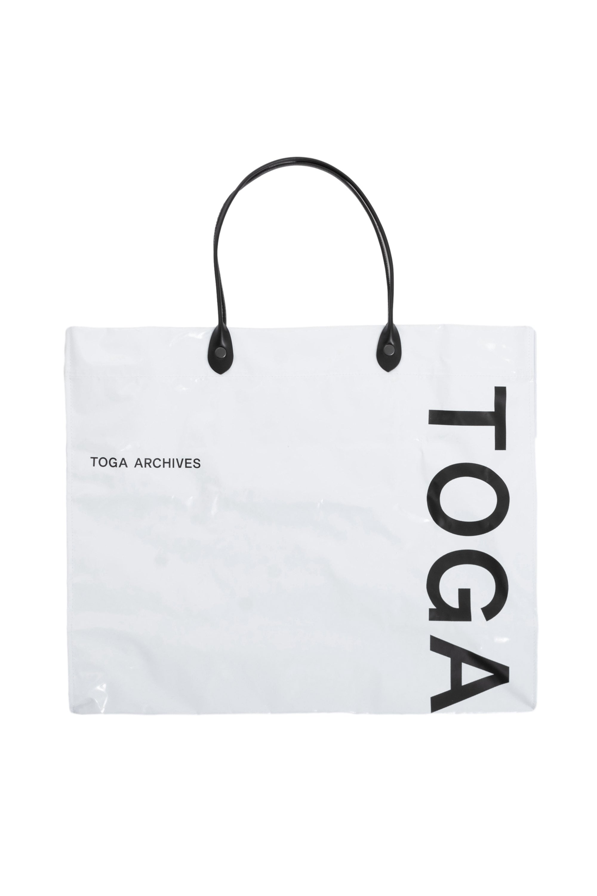 TOGA ARCHIVES FW23 TOGA LOGO TOTE BAG / WHT -NUBIAN