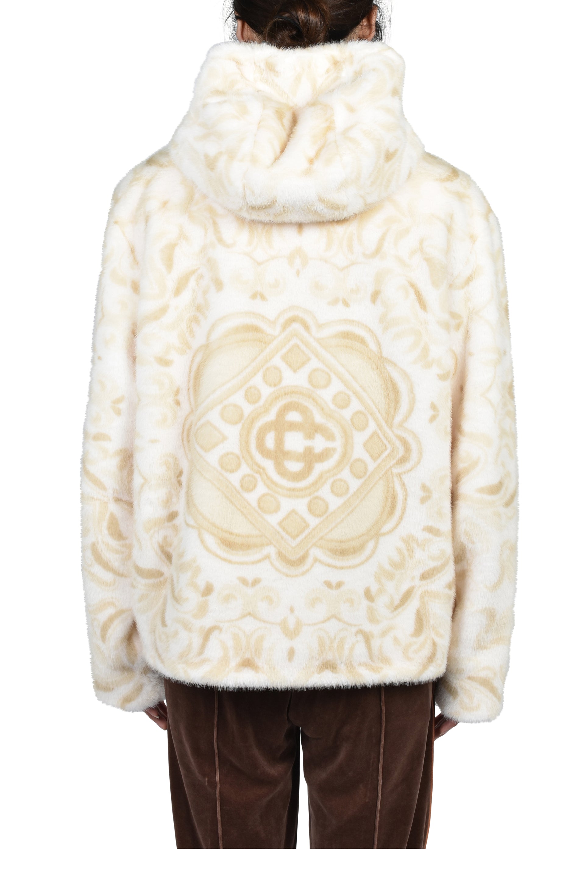 FAUX FUR HOODIE / WHT