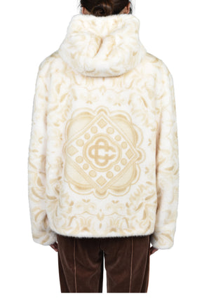 FAUX FUR HOODIE / WHT