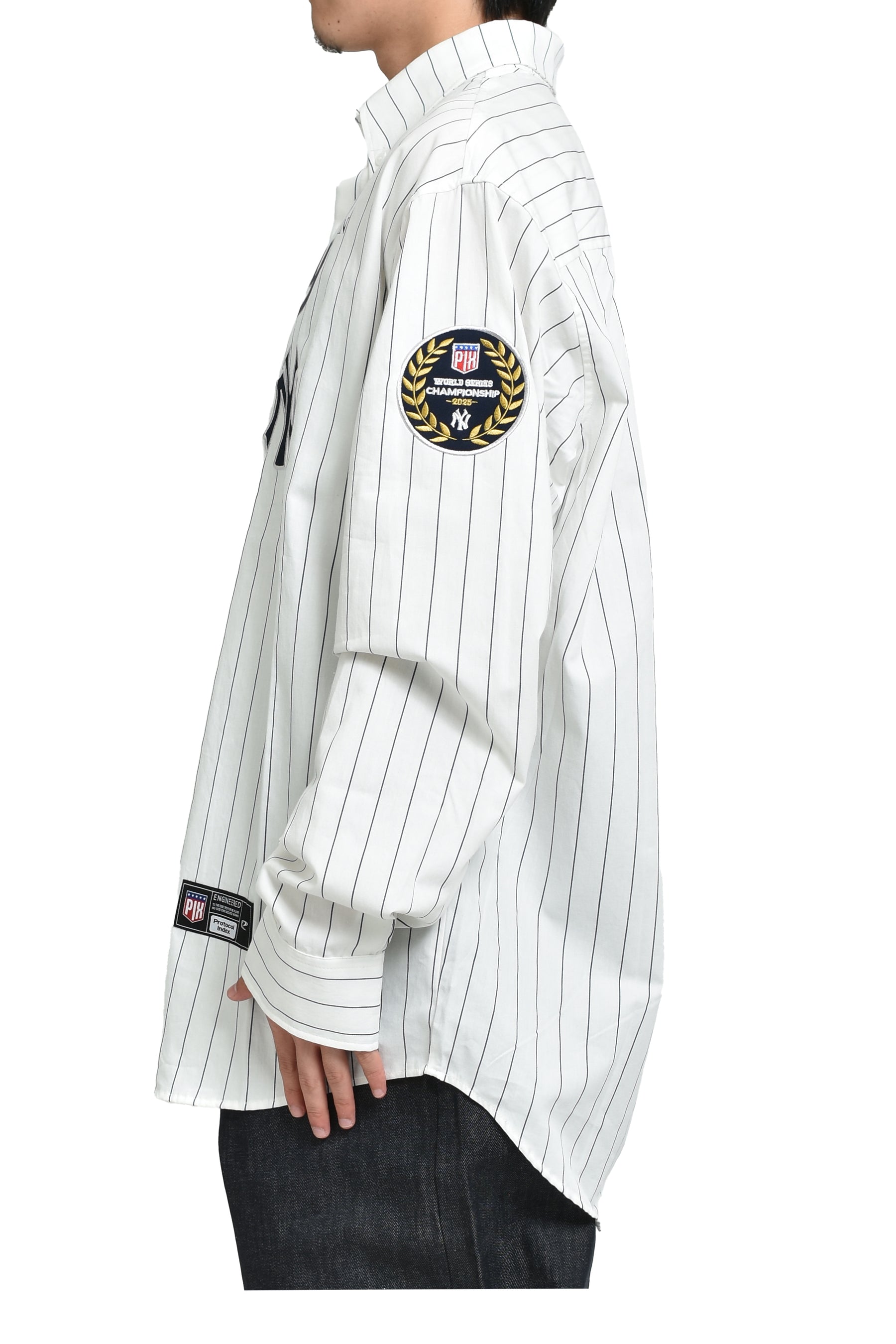 BASEBALL STRIPE SHIRTS / WHT
