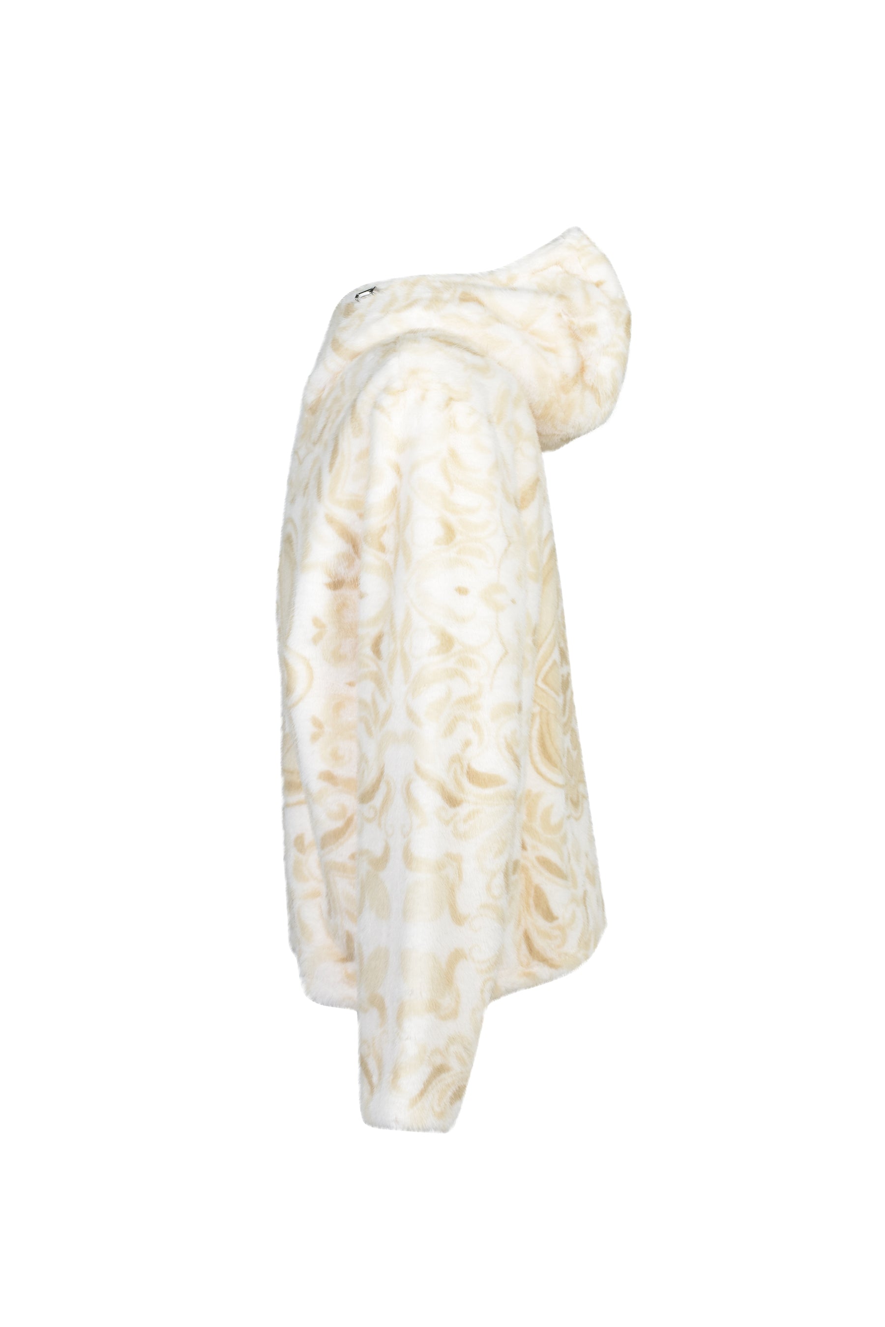 FAUX FUR HOODIE / WHT