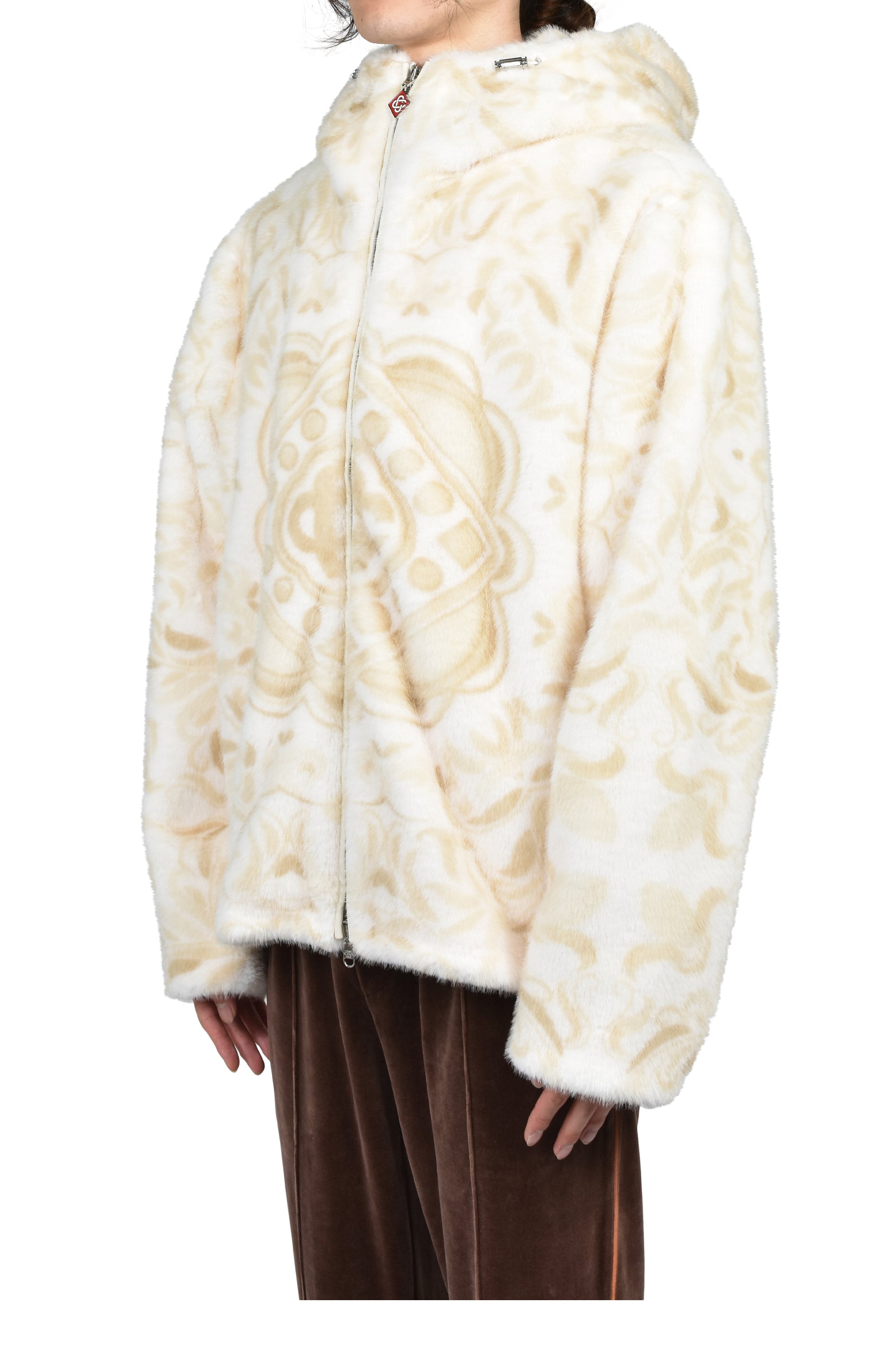 FAUX FUR HOODIE / WHT