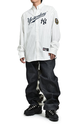 BASEBALL STRIPE SHIRTS / WHT