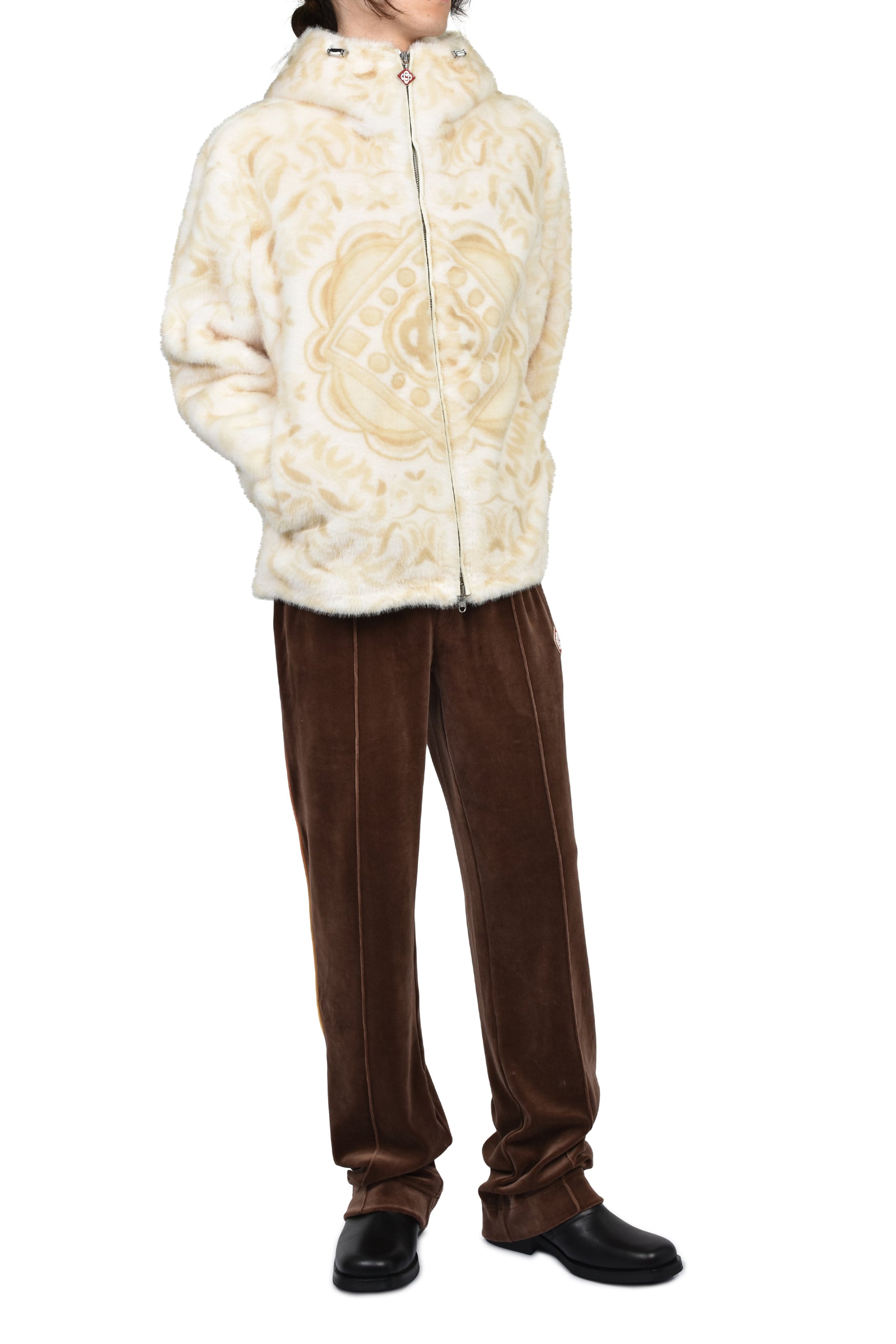 FAUX FUR HOODIE / WHT