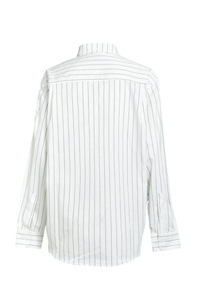 BASEBALL STRIPE SHIRTS / WHT