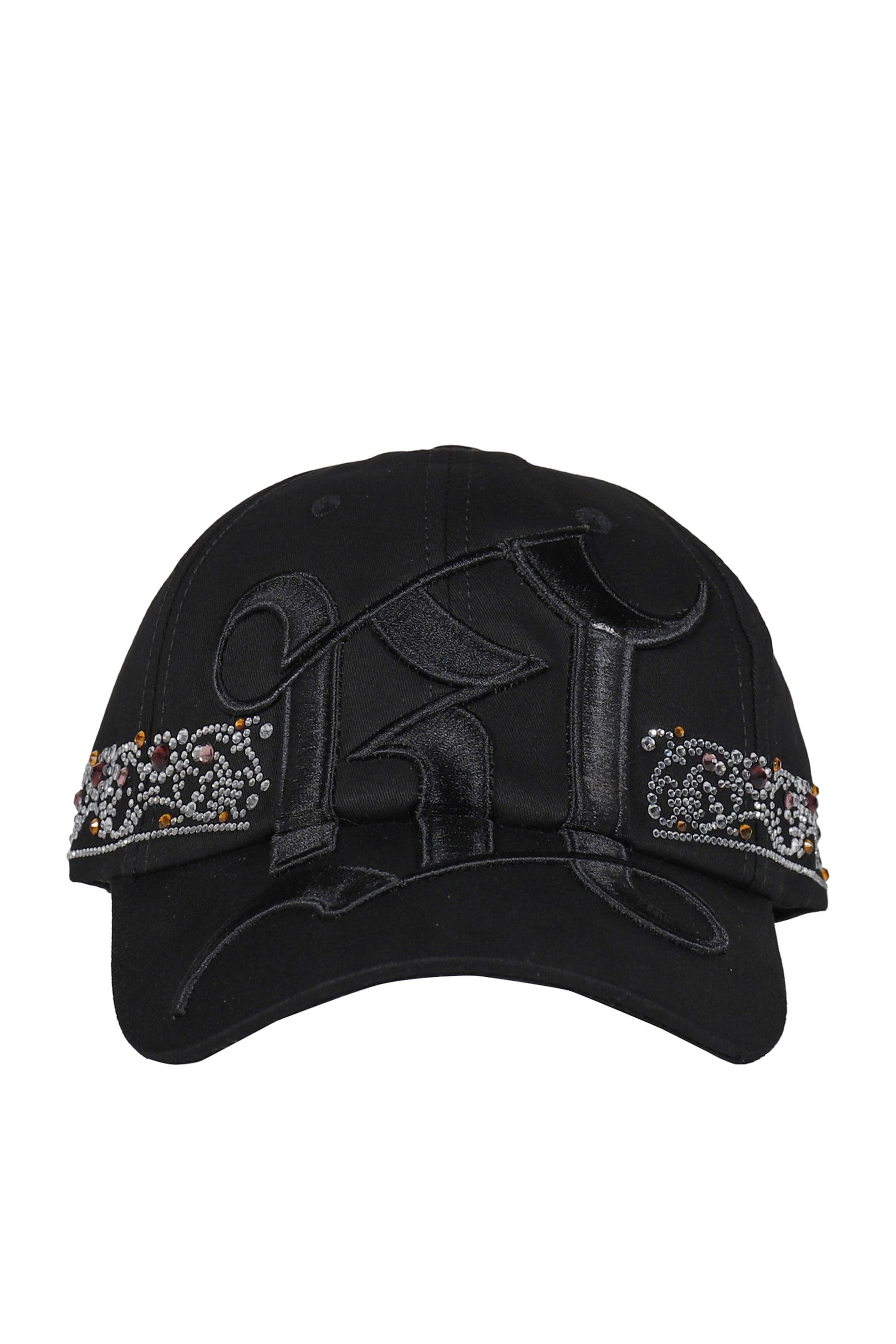 RHINESTONE TIARA CAP / BLK