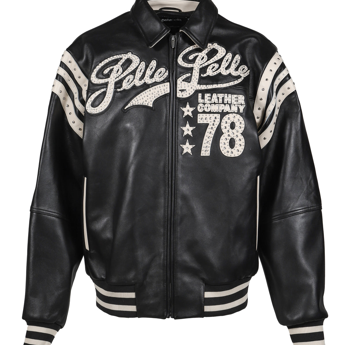Pelle Pelle ペレペレ FW25 ENCRUSTED VARSITY JACKET / BLK - NUBIAN