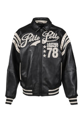 ENCRUSTED VARSITY JACKET / BLK