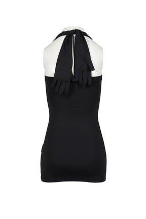 STYLING HALTER MINI DRESS / BLK 