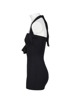 STYLING HALTER MINI DRESS / BLK 