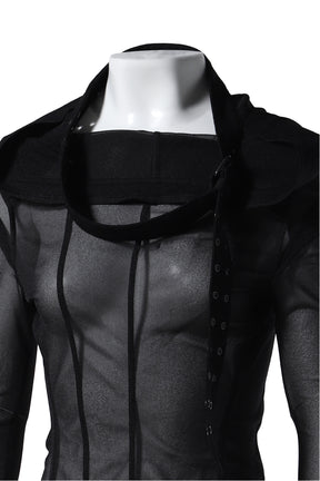 SHOULDER PAD LONG SLEEVE / BLK