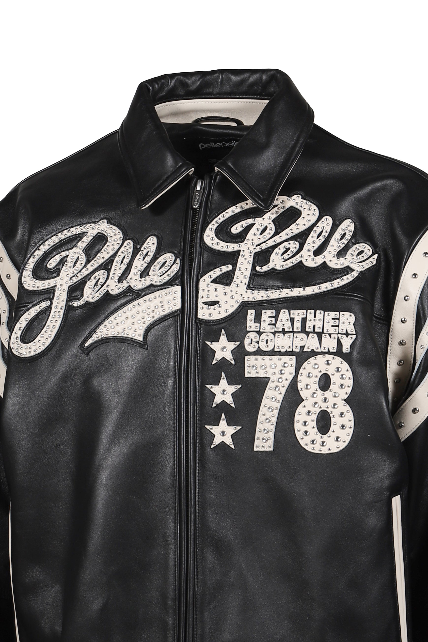 ENCRUSTED VARSITY JACKET / BLK