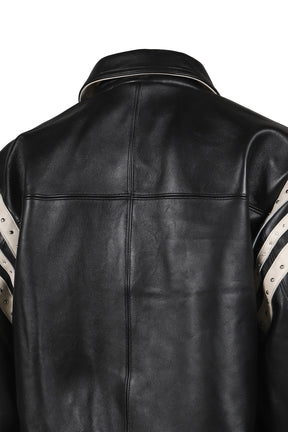 ENCRUSTED VARSITY JACKET / BLK