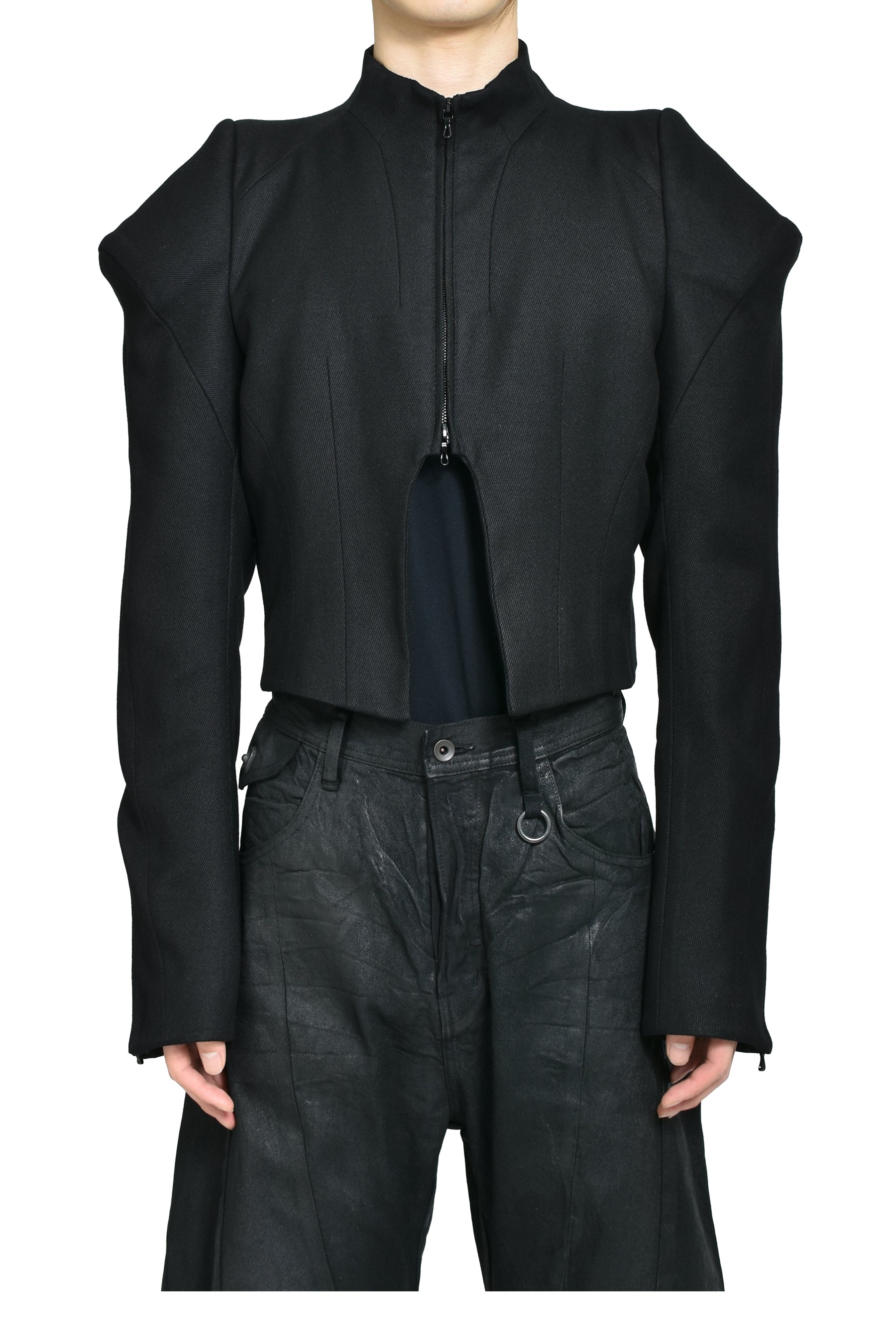 JULIUS ユリウス FW25 WOOL/RAYON RING KERSEY JACKET / BLK