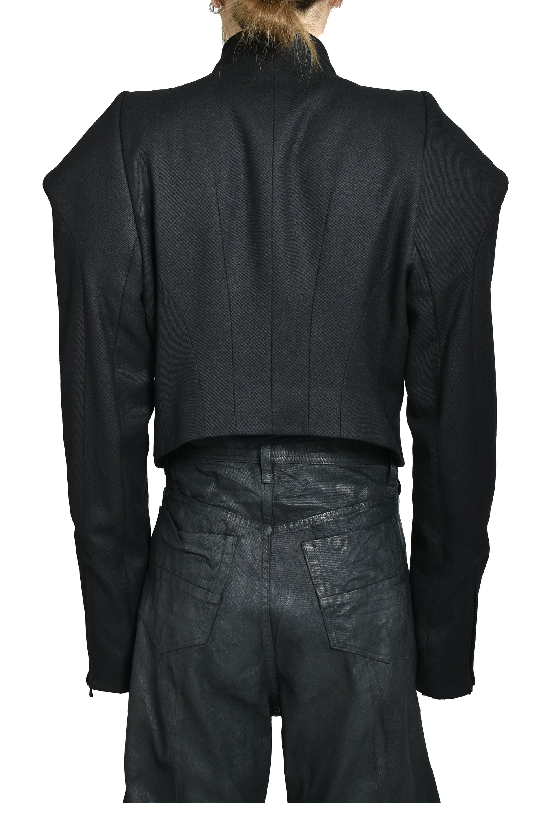 WOOL/RAYON RING KERSEY JACKET / BLK