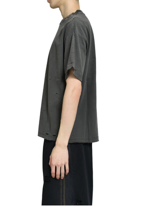 PIERCED TEE / FADED BLACK