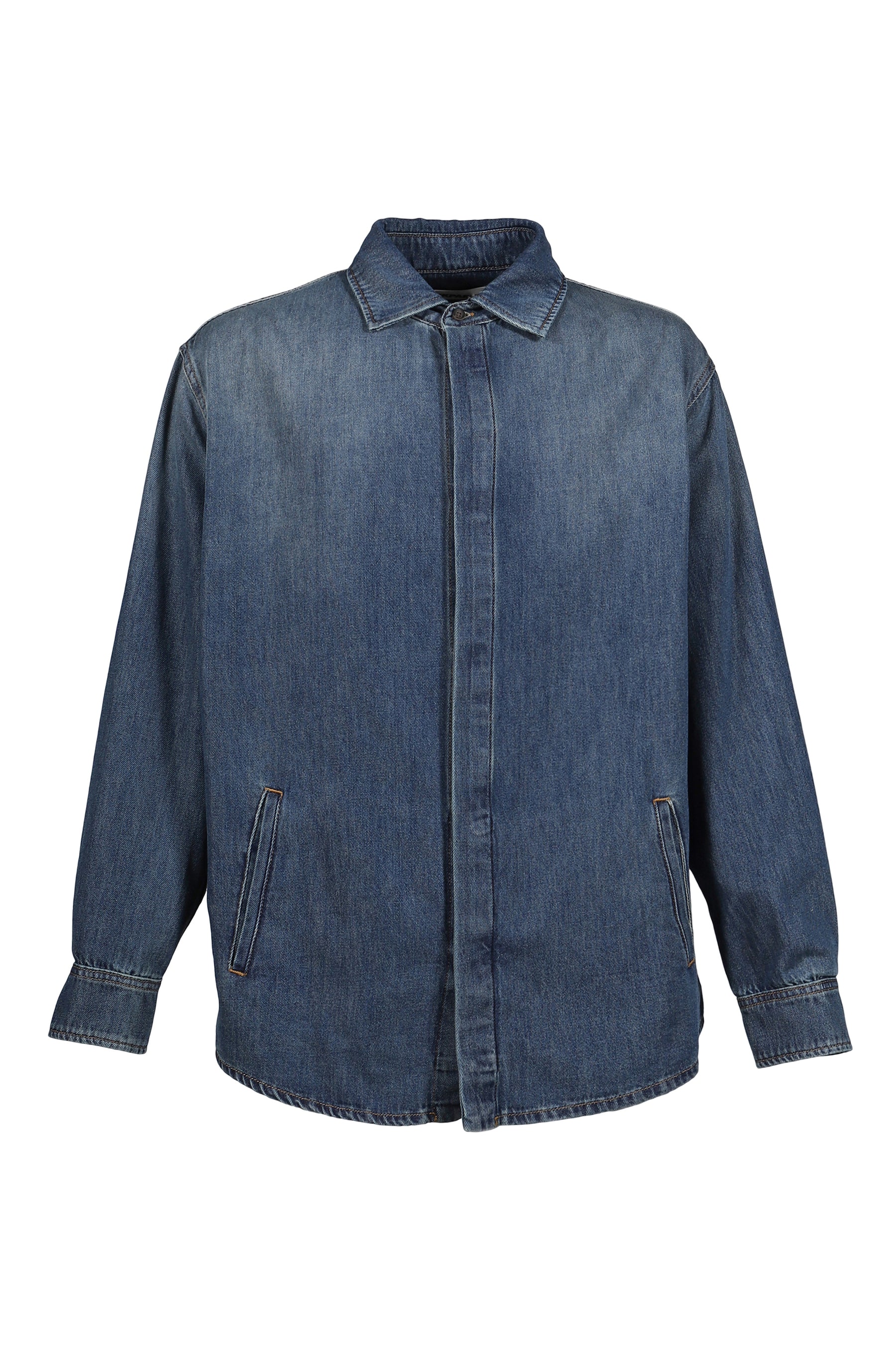 DARKPARK ETHAN - TENCEL LONG SLEEVED SHIRT / SLATE VINTAGE