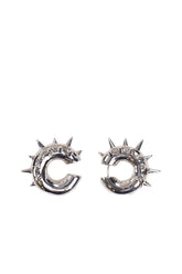 DOUGHNUT SPUR EAR SET SIL / SIL