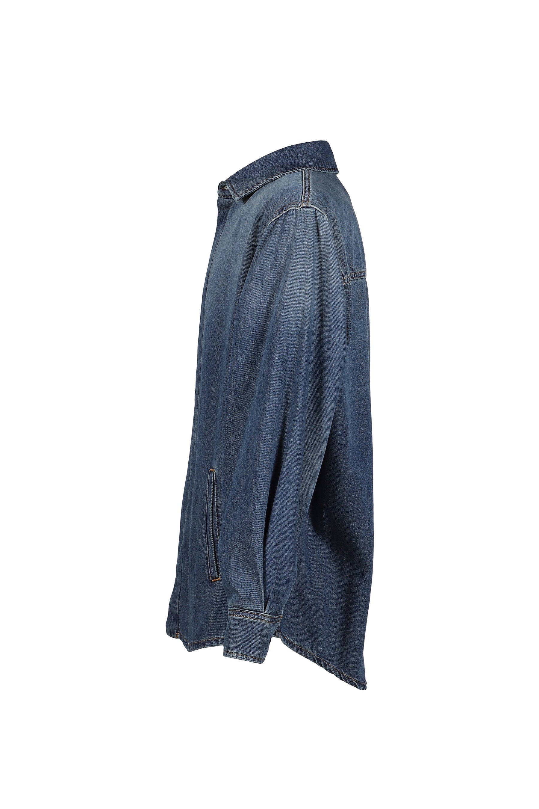 DARKPARK ETHAN - TENCEL LONG SLEEVED SHIRT / SLATE VINTAGE