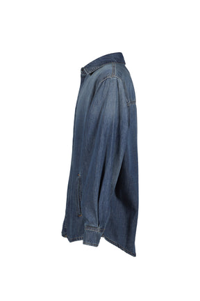 DARKPARK ETHAN - TENCEL LONG SLEEVED SHIRT / SLATE VINTAGE