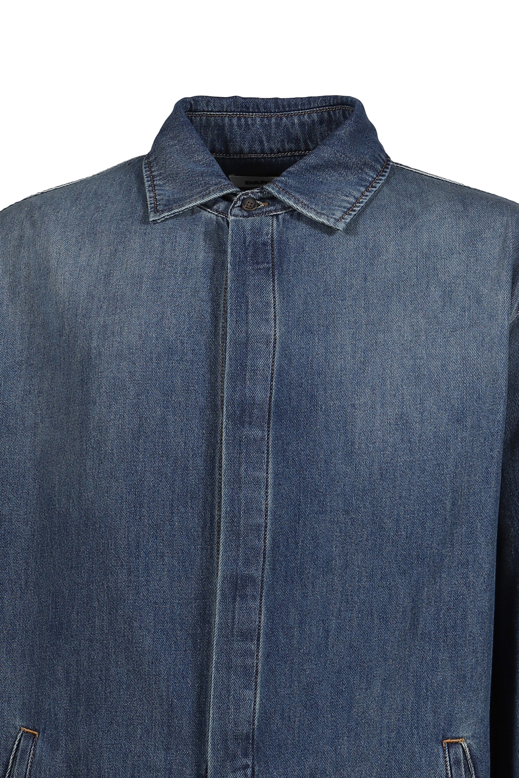 DARKPARK ETHAN - TENCEL LONG SLEEVED SHIRT / SLATE VINTAGE