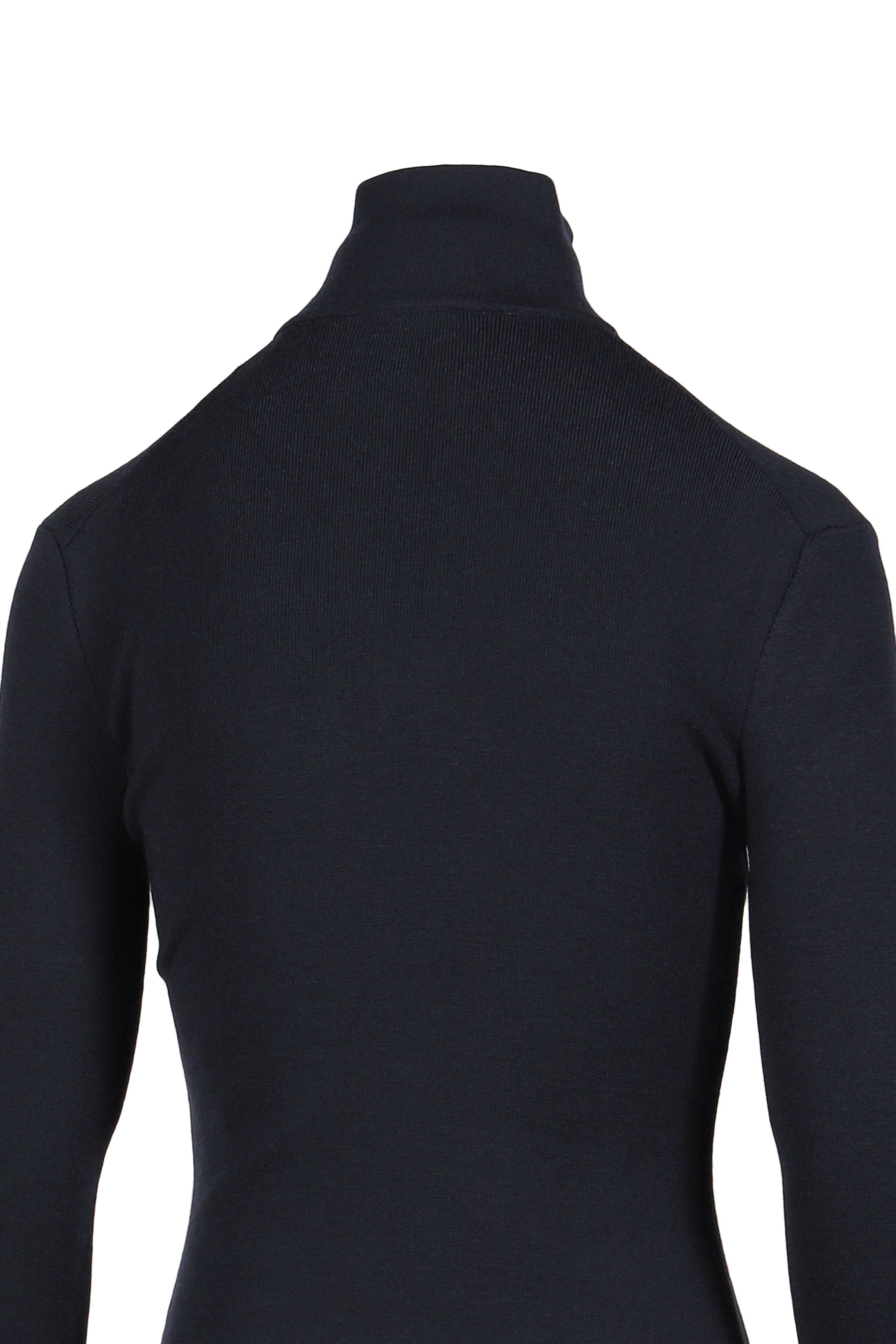 ZIPPED MOCKNECK SWEATER / NVY