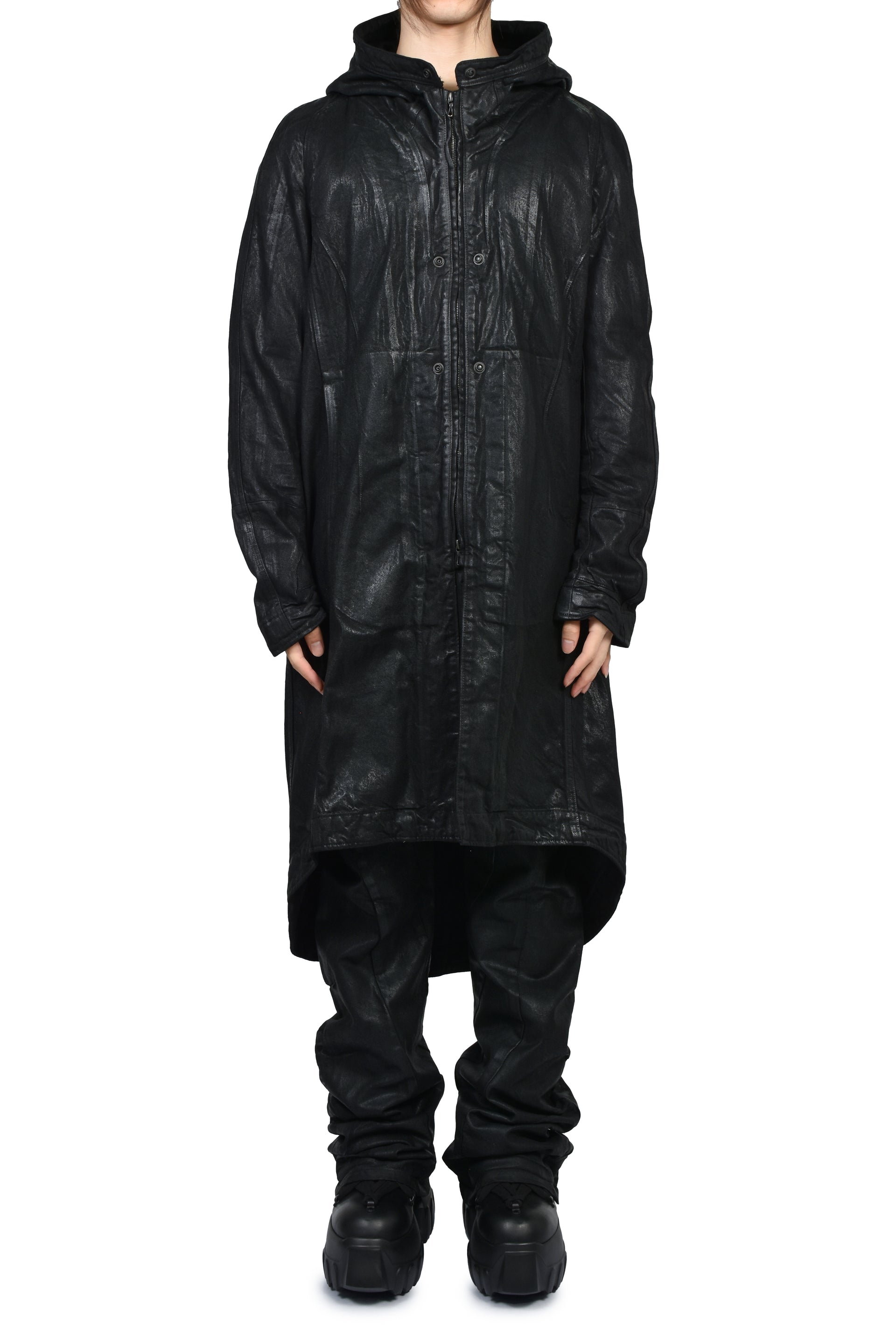 12oz WAXED DENIM COAT / BLK