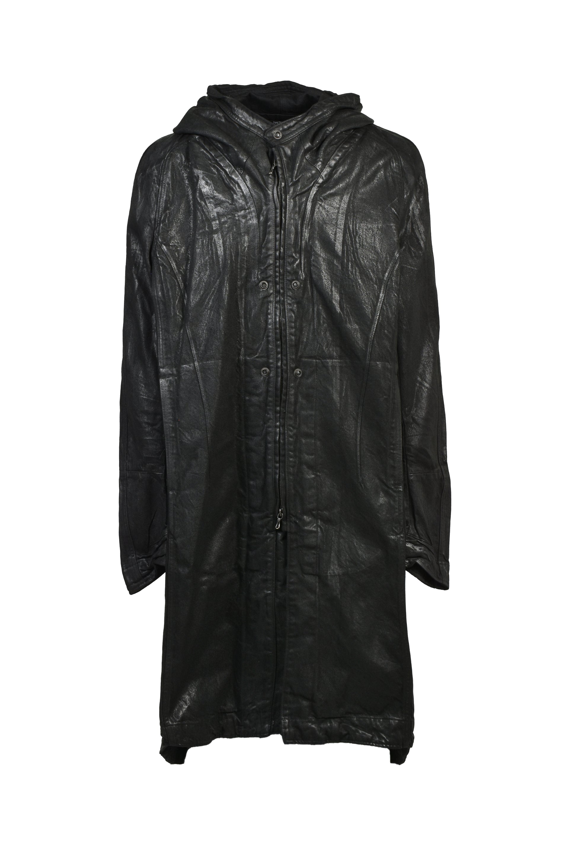 12oz WAXED DENIM COAT / BLK
