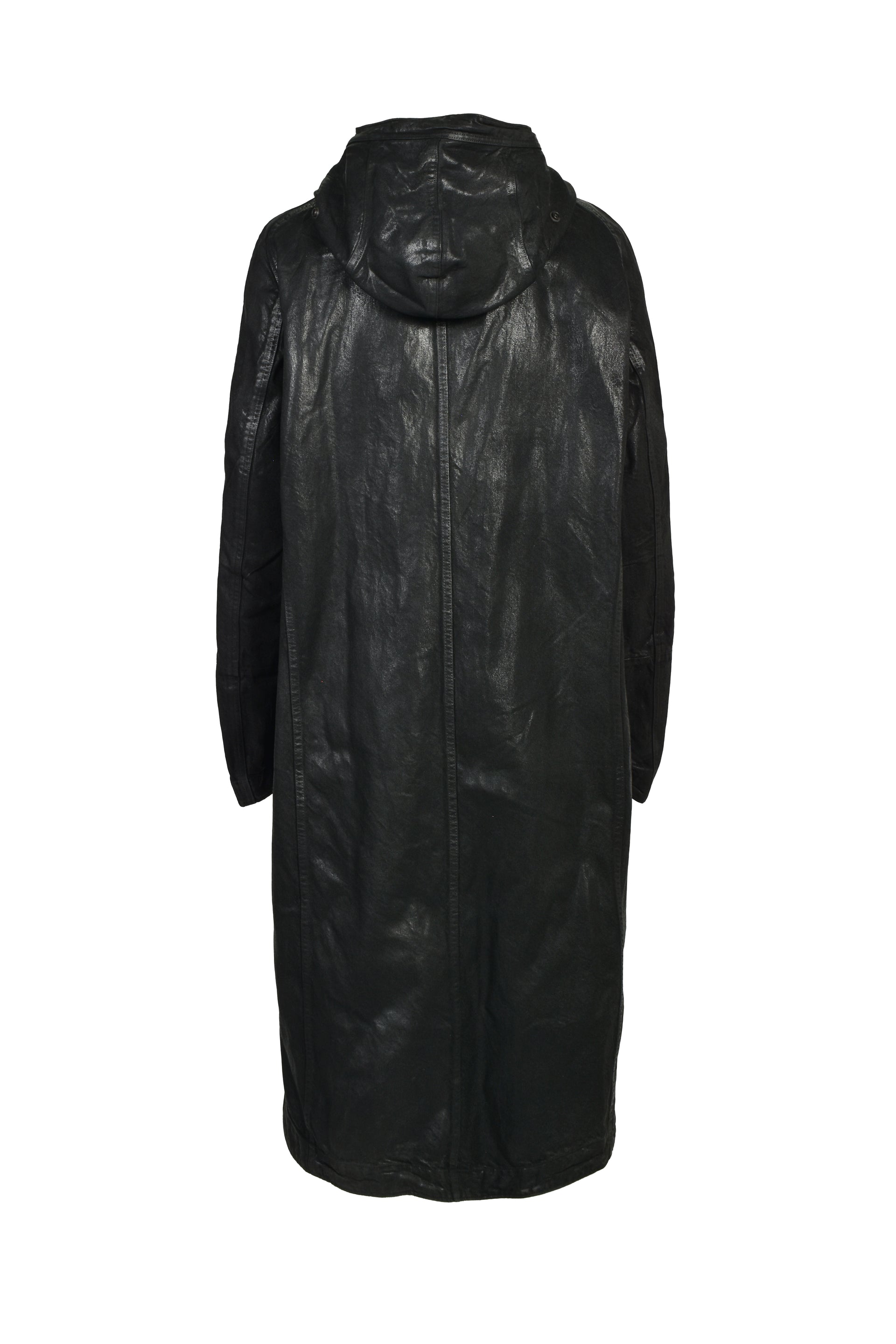 12oz WAXED DENIM COAT / BLK